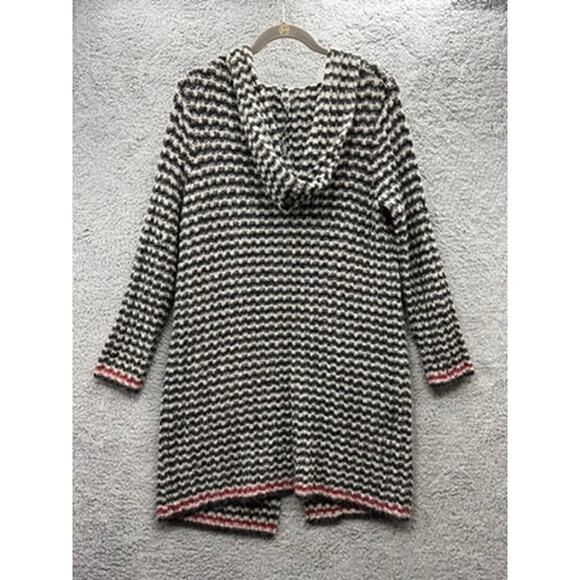 Joseph A. Medium Hooded Cardigan Open Front Duster Cozy Warm Comfortable Winter - Picture 8 of 10